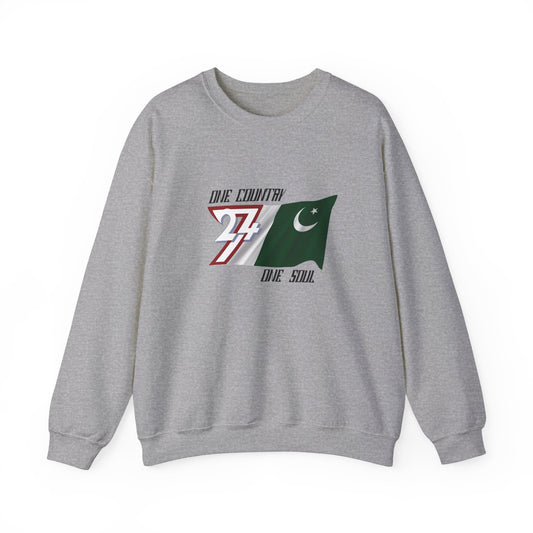 Unique Design Pakistan Flag sweatshirt sport grey