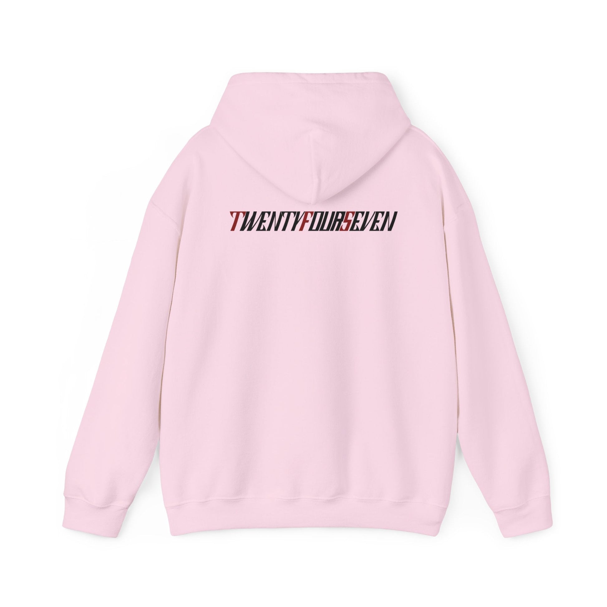 Unique Design TwentyFourSeven Printed Hoodie light pink