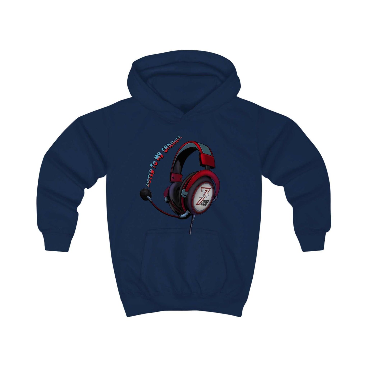 Unique Design kids clothing Kids Hoodie Listen To My Channel navy