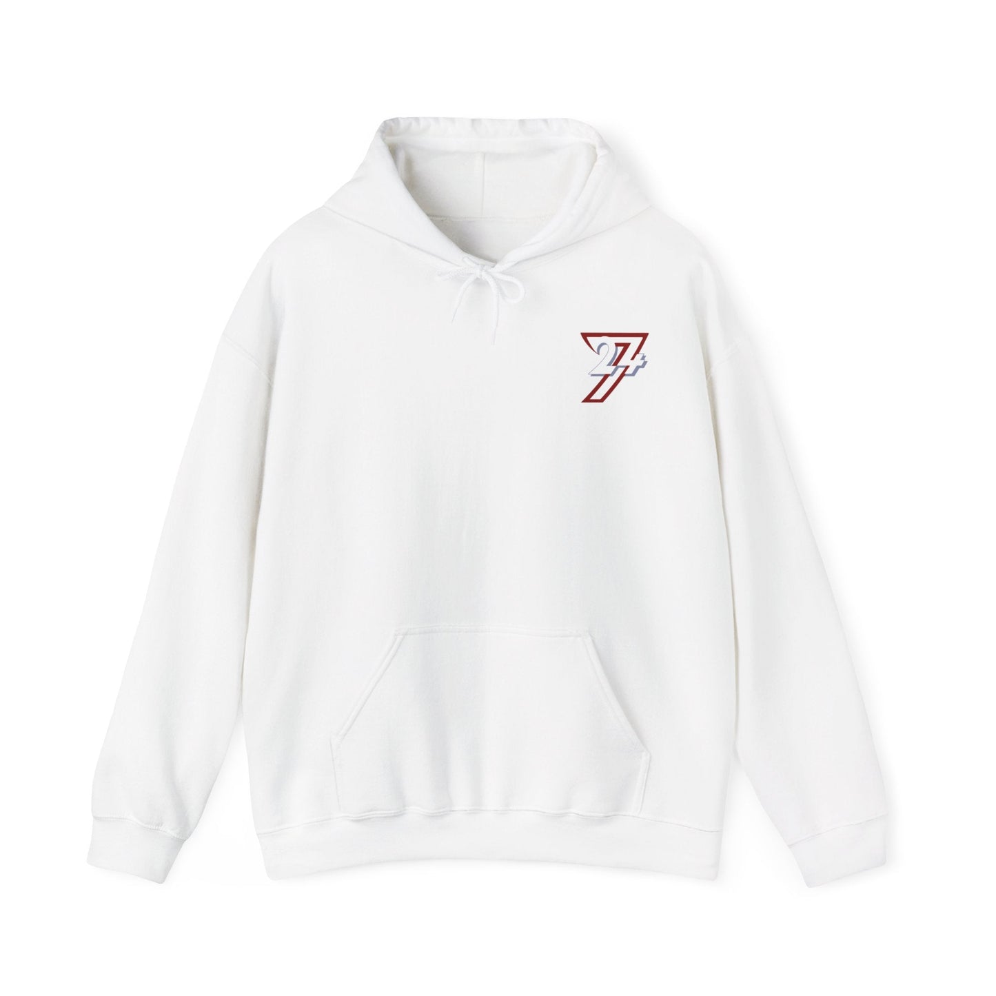 Unique Design TwentyFourSeven Printed Hoodie white