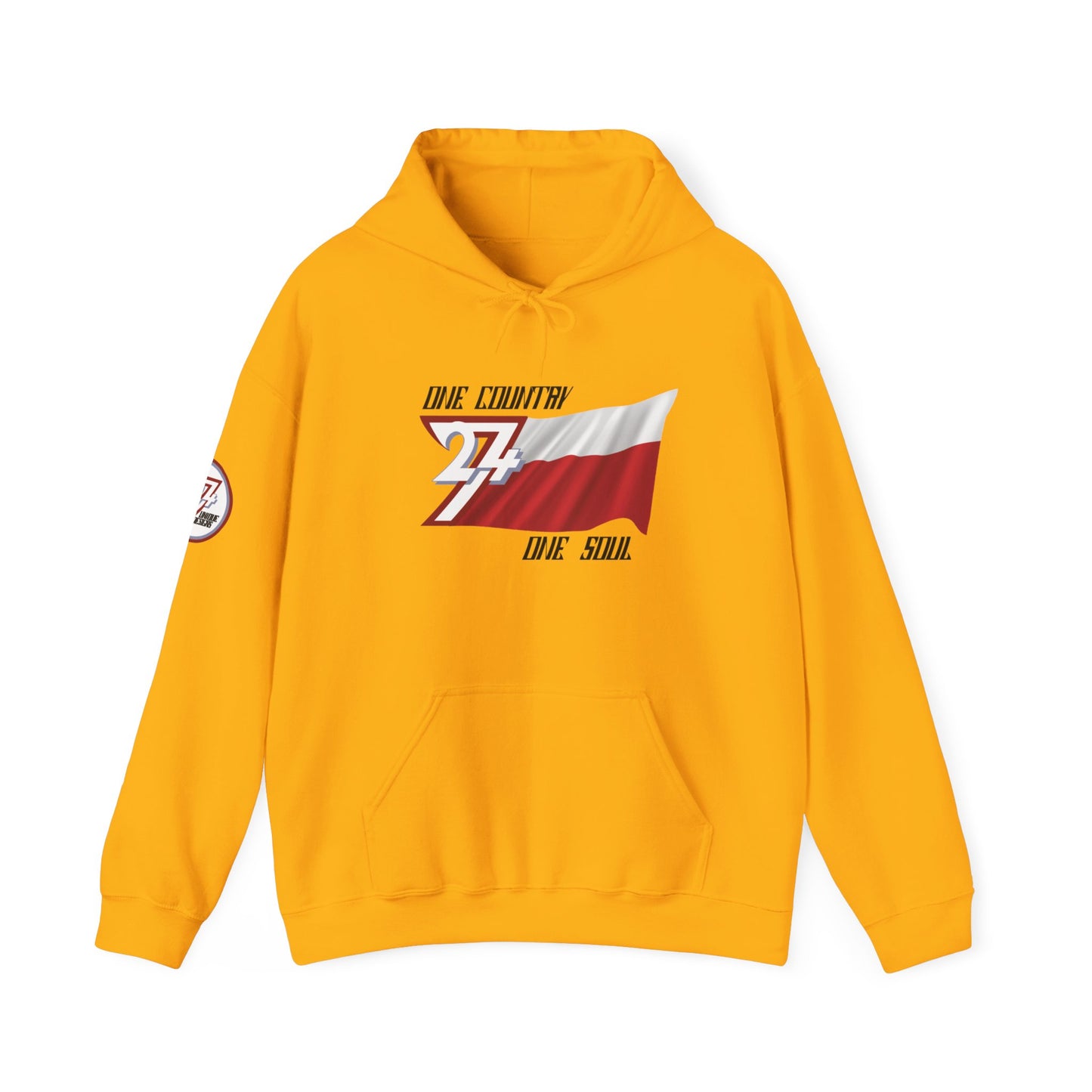 Unique Design 24/7 Poland Flag custom hoodie gold