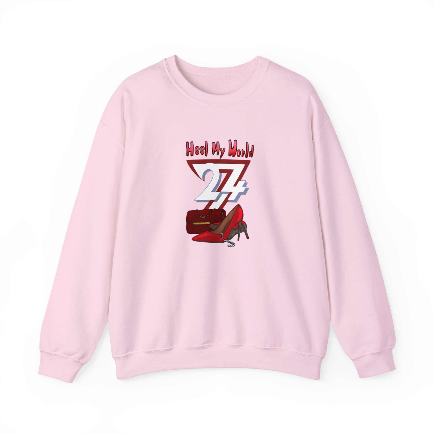 Unique Design Heel My World Heavy Blend™ Crewneck Sweatshirt light pink