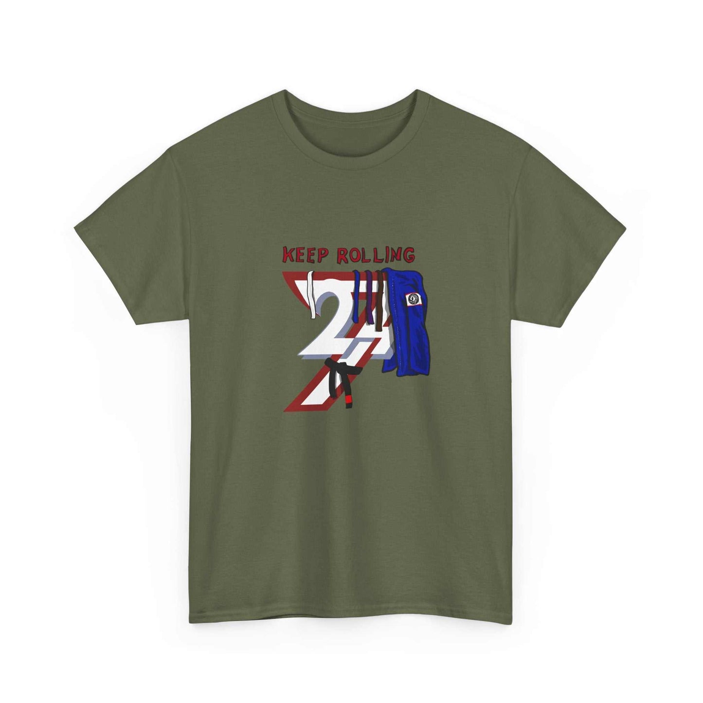 Custom T-shirt: Brazilian Jiu-Jitsu T-shirt military green