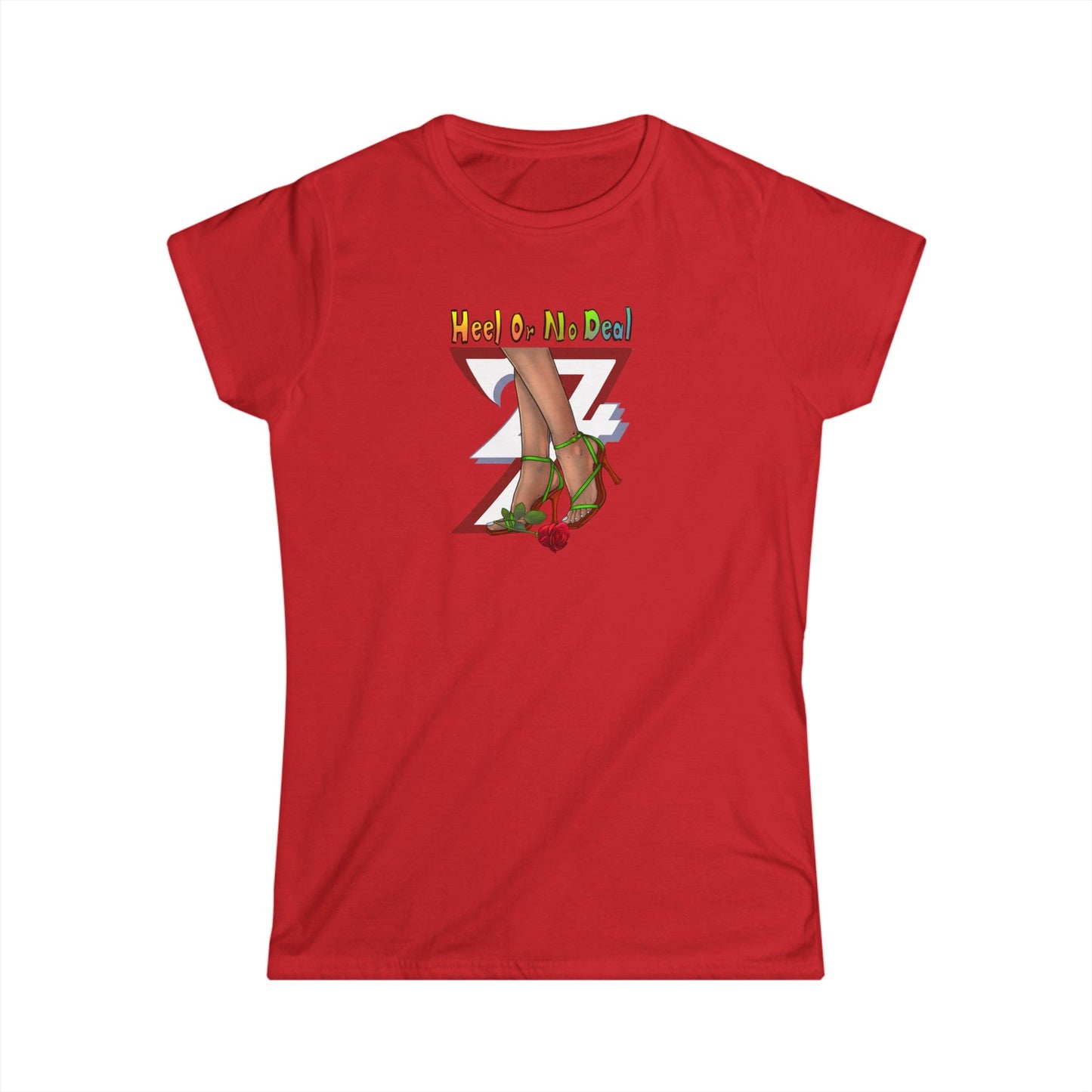 Unique Design "Heel Or No Deal" women t-shirt red