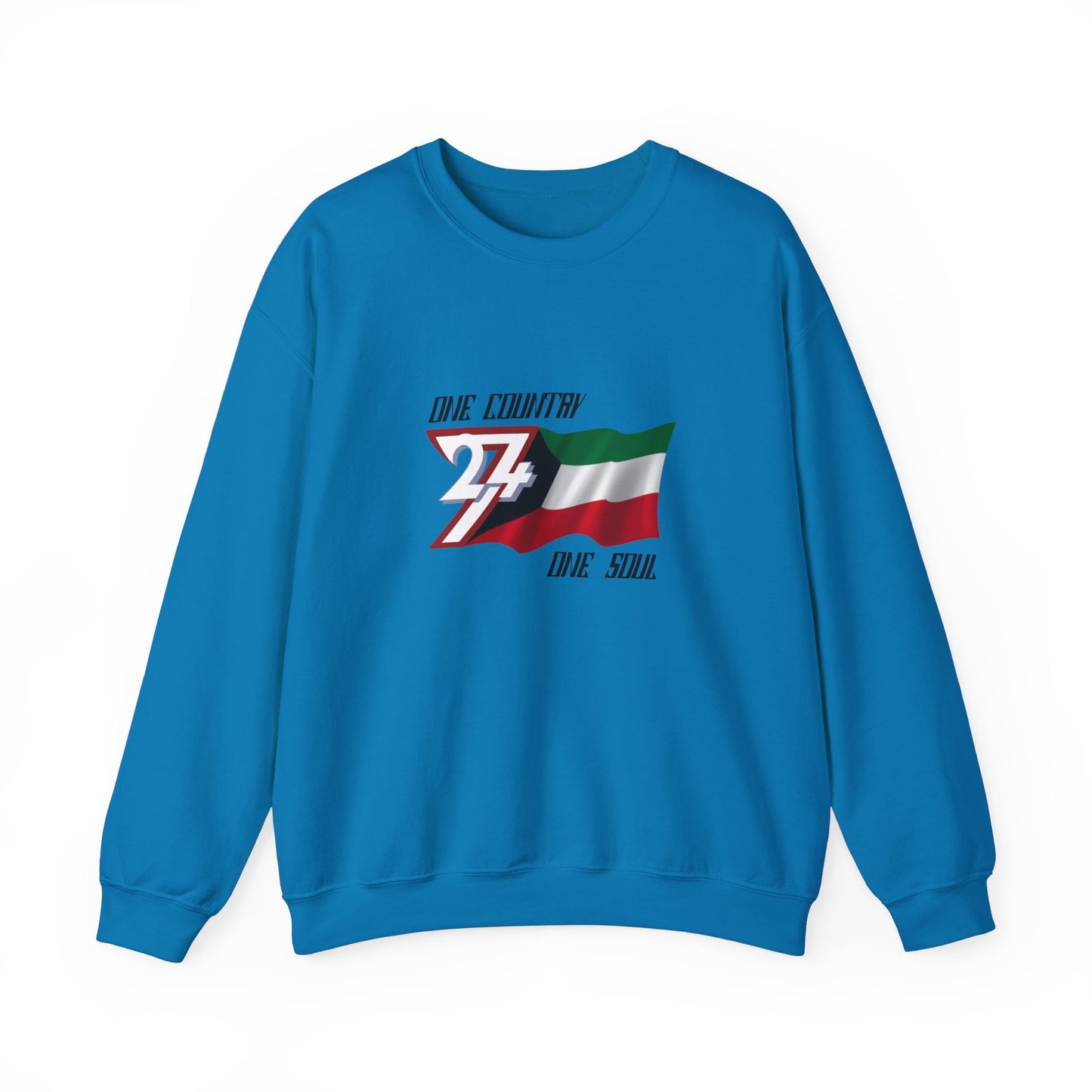 Unique Design Kuwait Flag sweatshirt saphire