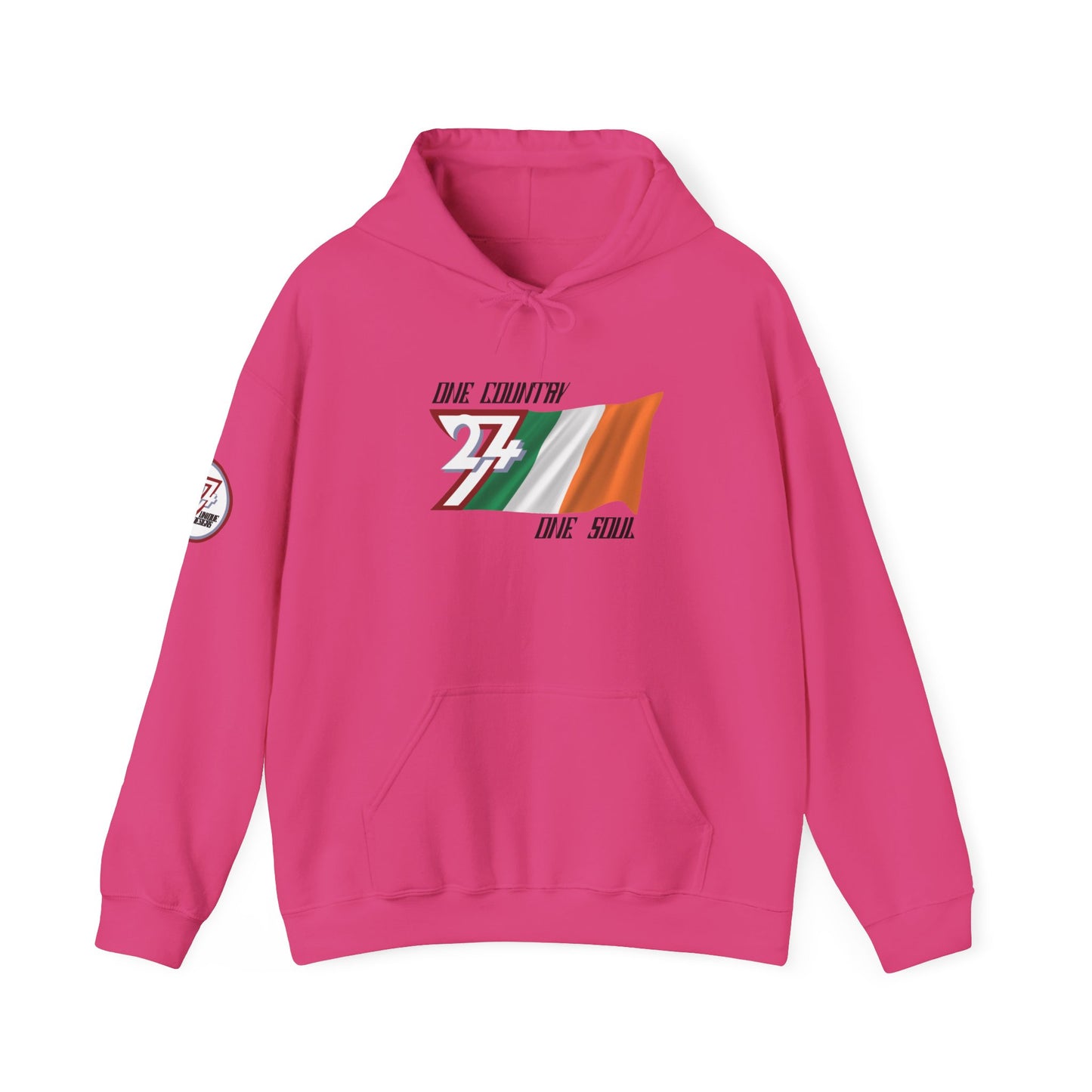 Unique Design 24/7 Ireland Flag Printed Unisex custom Hoodie heliconia