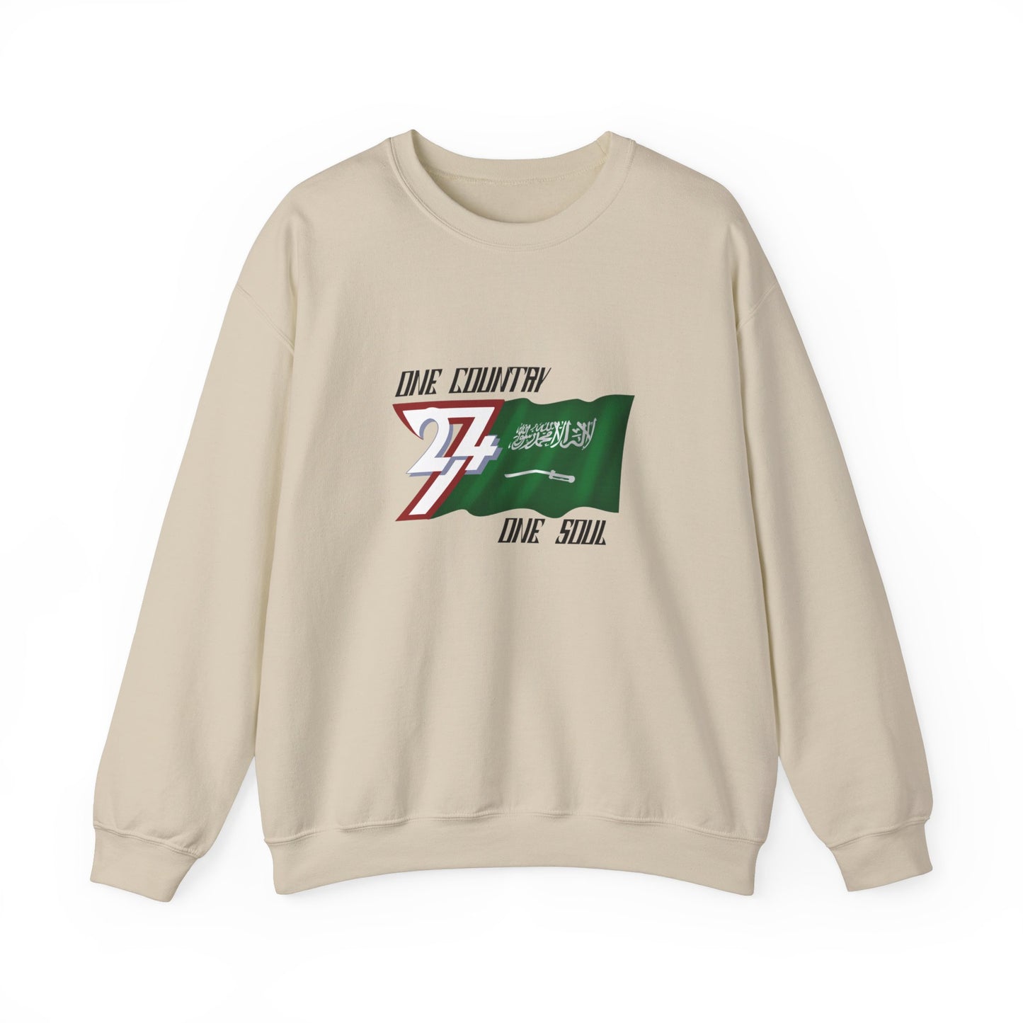 Unique Design 24/7 Saudi Arabia Flag sweatshirt sand