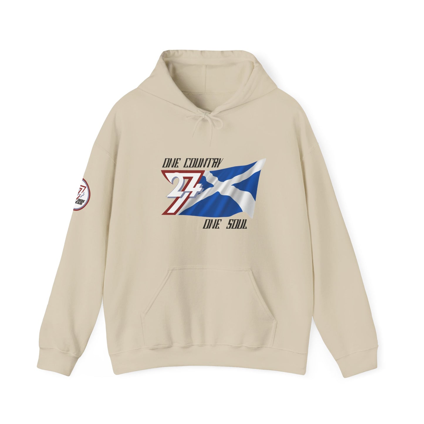 Unique Design 24/7 Scotland Flag custom hoodie sand