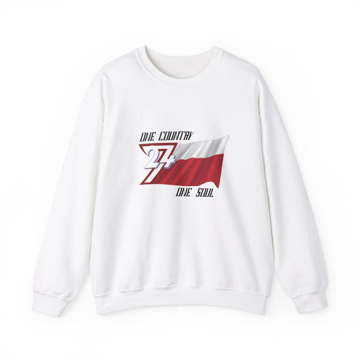 Unique Design Poland Flag sweatshirt white