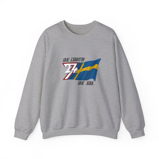 Unique Design Sweden Flag sweatshirt graphite heather