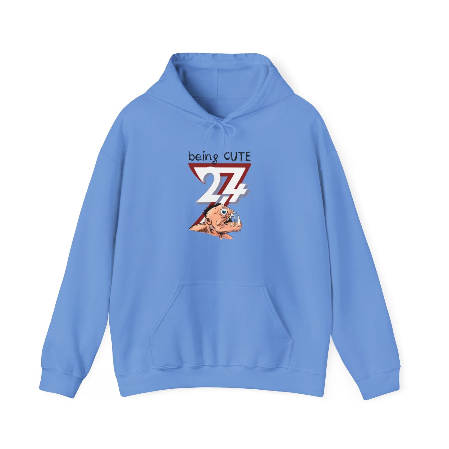 Unique Design Being Cute Funny Hoodie carolina blue