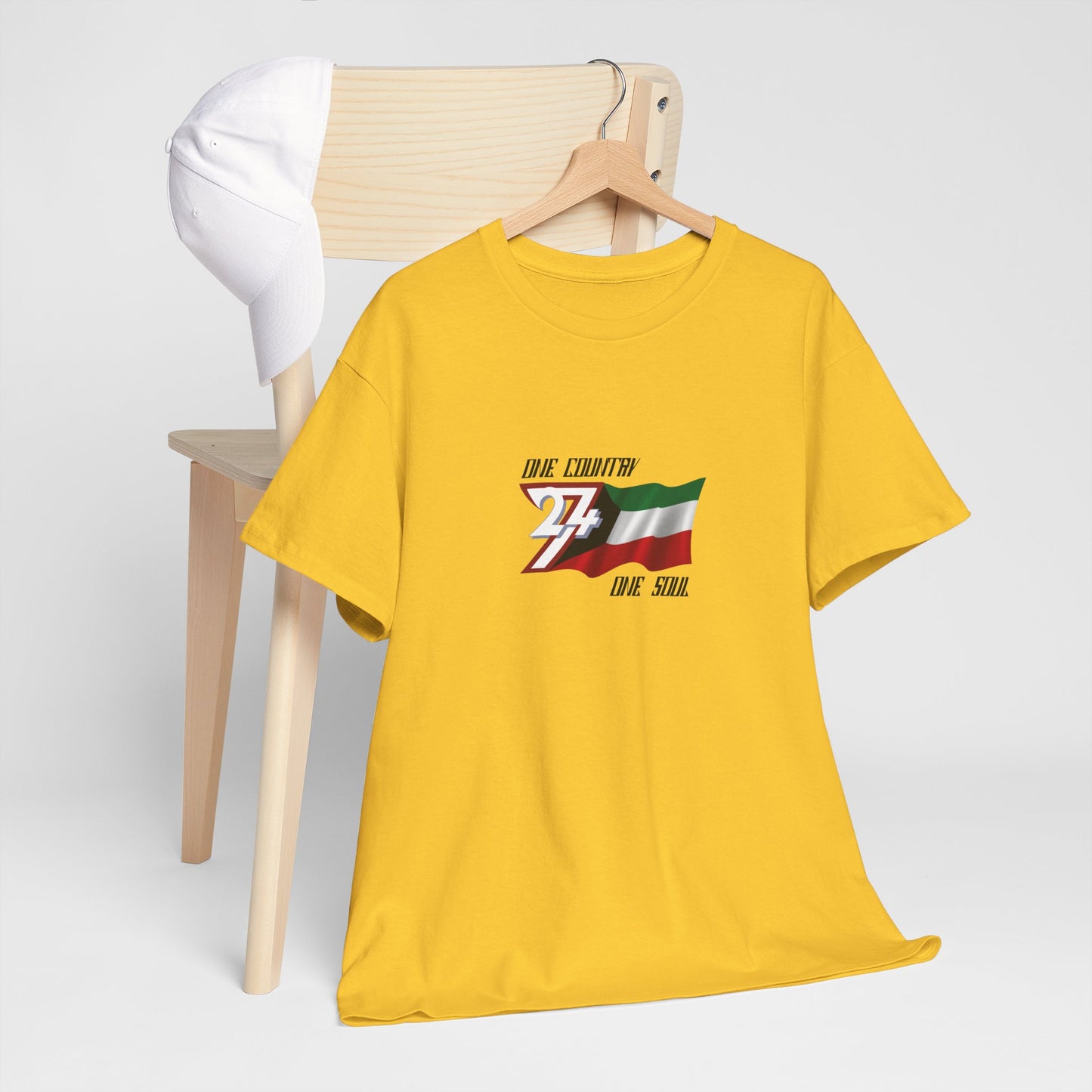 Unique Design 24/7 Kuwait Flag Printed Unisex custom T-shirt daisy