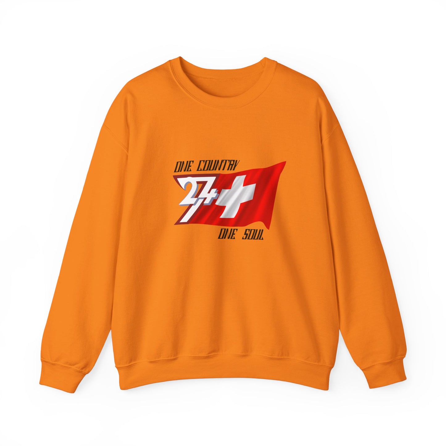 Unique Design Switzerland Flag sweatshirt orange