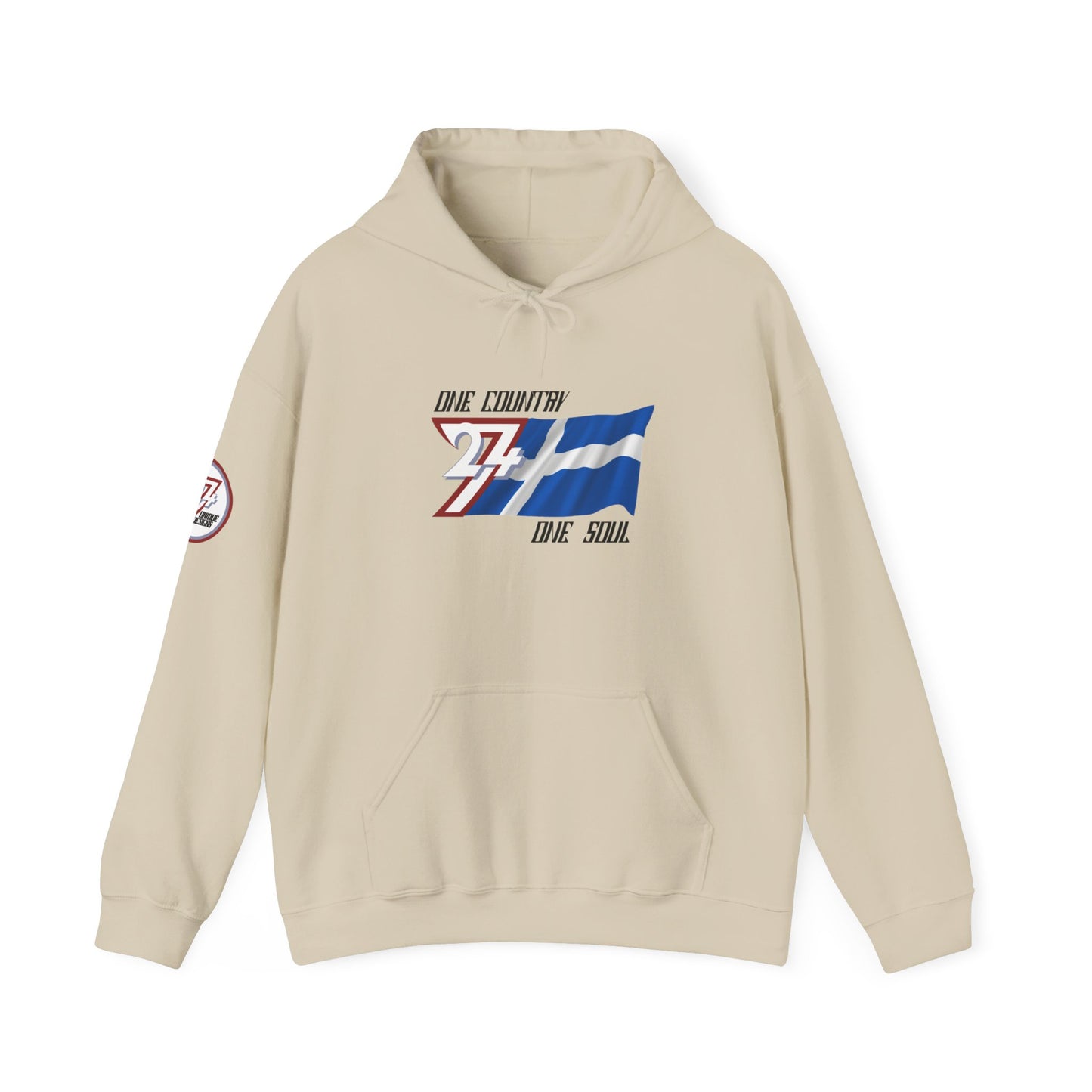 Unique Design 24/7 Finland Flag Printed Unisex custom Hoodie sand