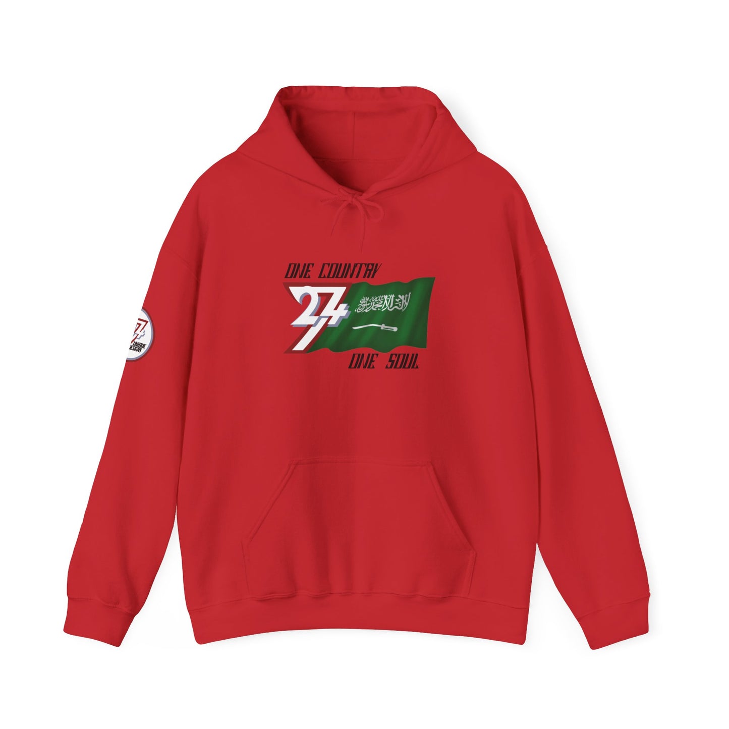 Unique Design 24/7 Saudi Arabia Flag custom hoodie red