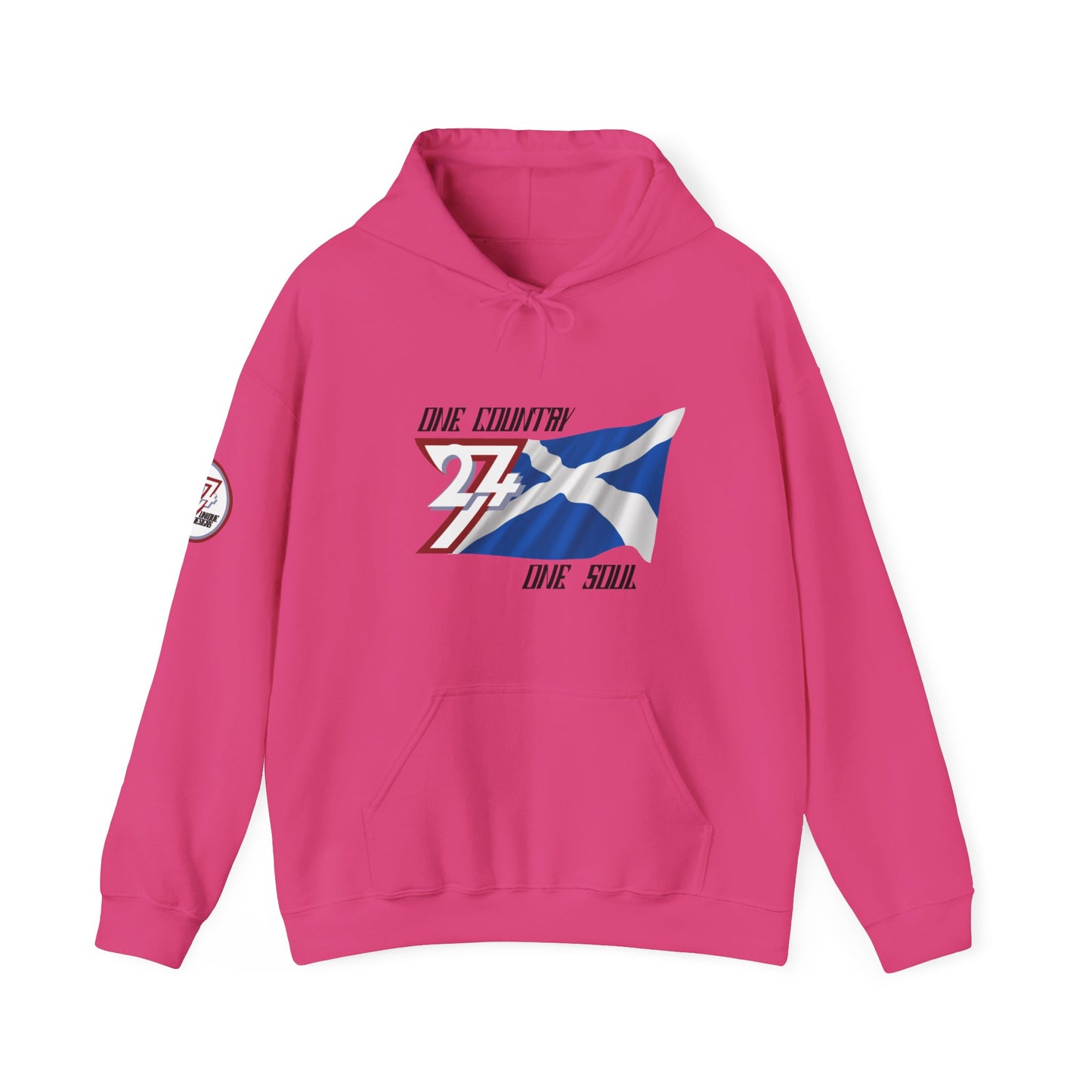 Unique Design 24/7 Scotland Flag custom hoodie heliconia