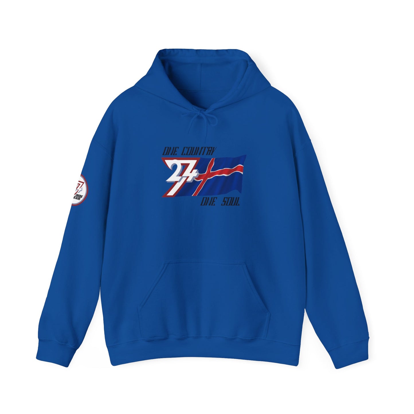 Unique Design 24/7 Iceland Flag Printed Unisex custom Hoodie royal