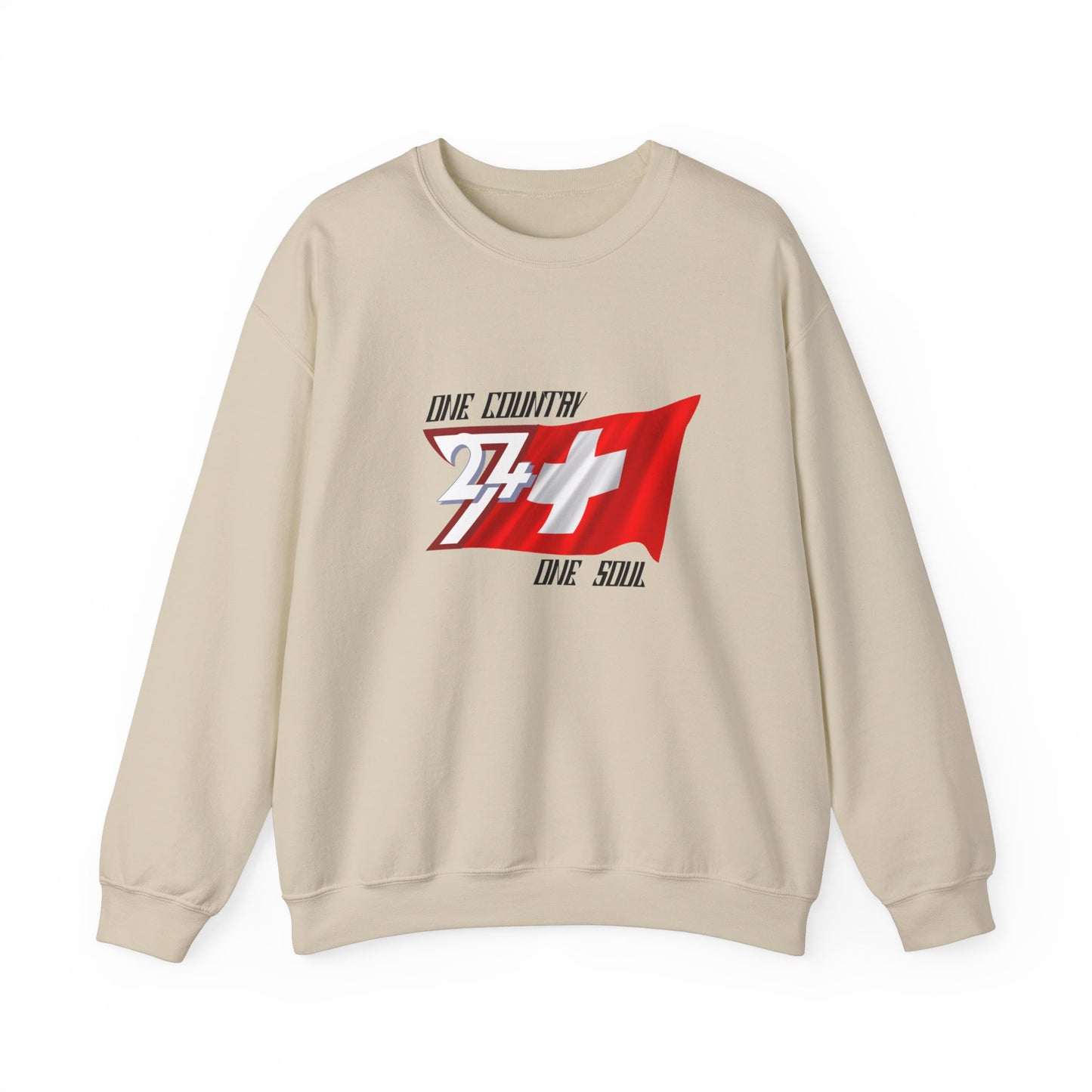 Unique Design Switzerland Flag sweatshirt sand