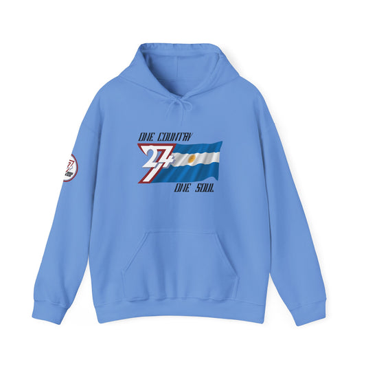 Unique Design 24/7 Argentina Flag Printed Unisex custom Hoodie carolina blue