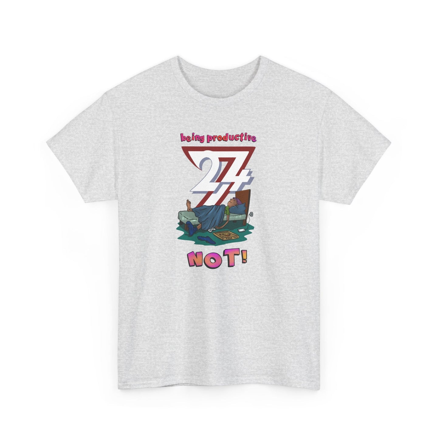 Unique Design "Productive Teen" printed unisex T-shirt ash