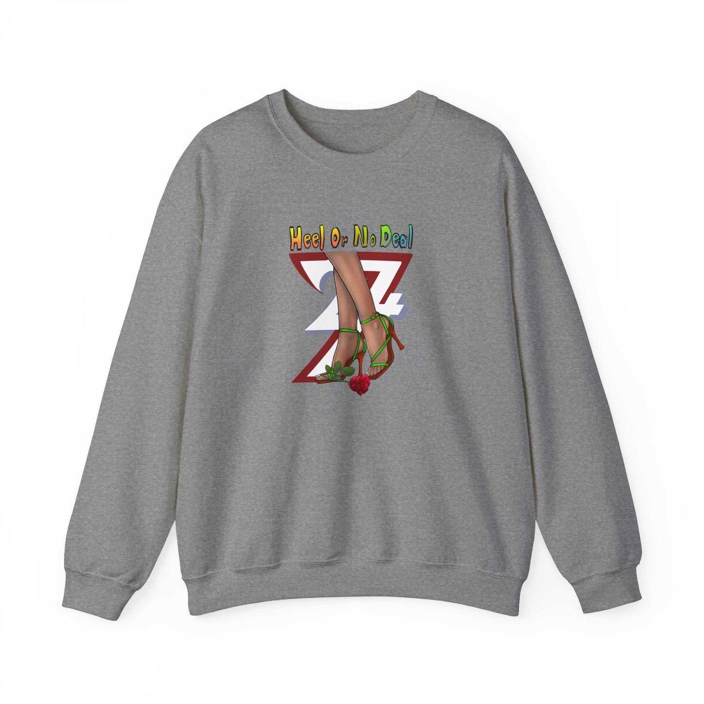 Unique Design Heel Or No Deal Heavy Blend™ Crewneck Sweatshirt heather