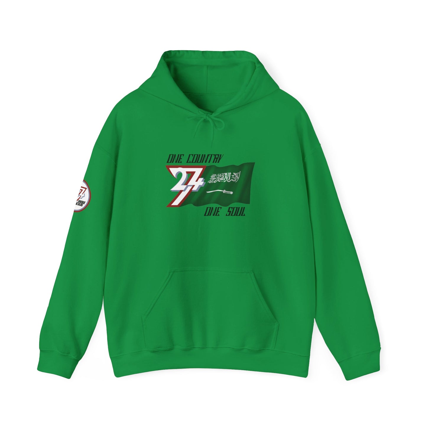 Unique Design 24/7 Saudi Arabia Flag custom hoodie irish green