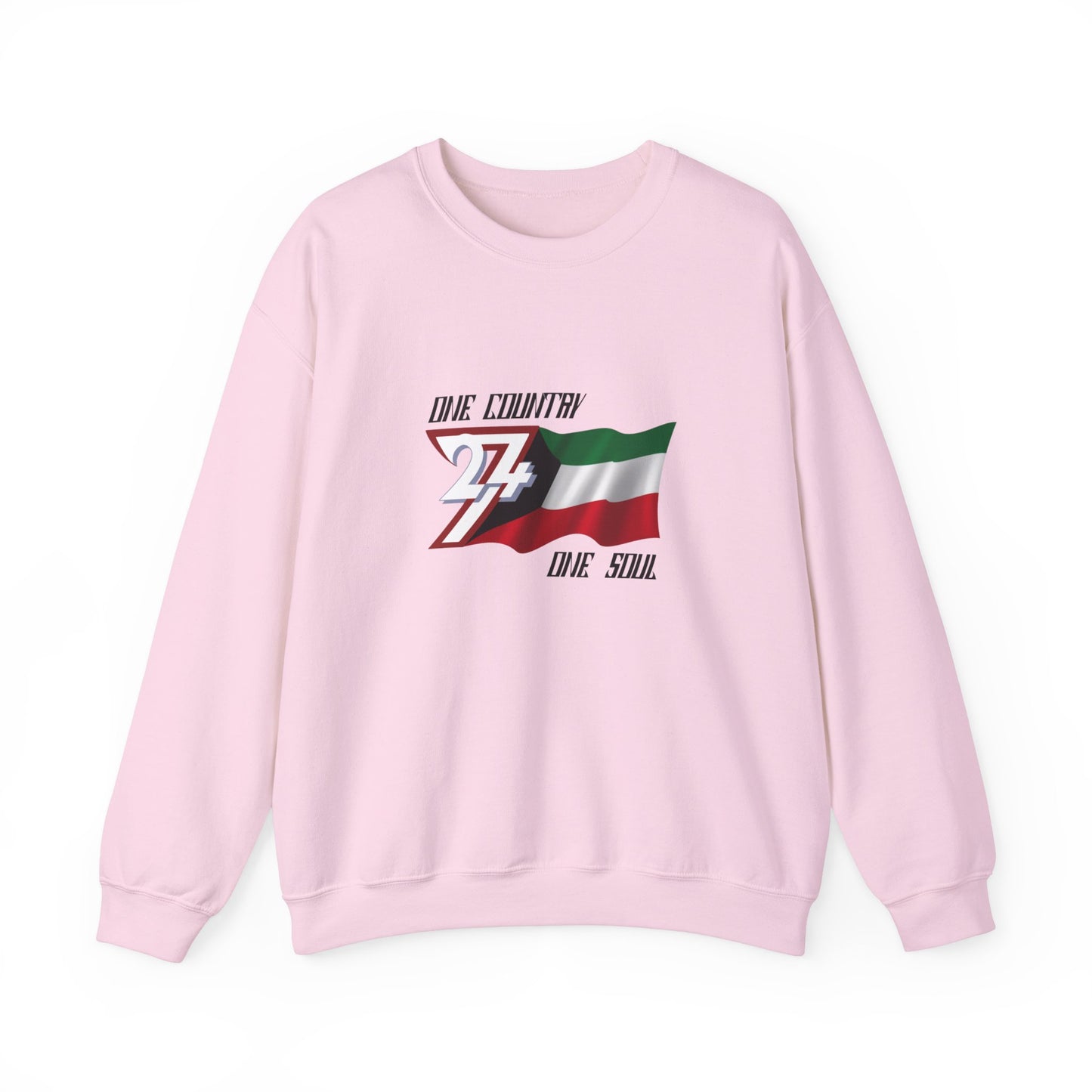 Unique Design Kuwait Flag sweatshirt light pink