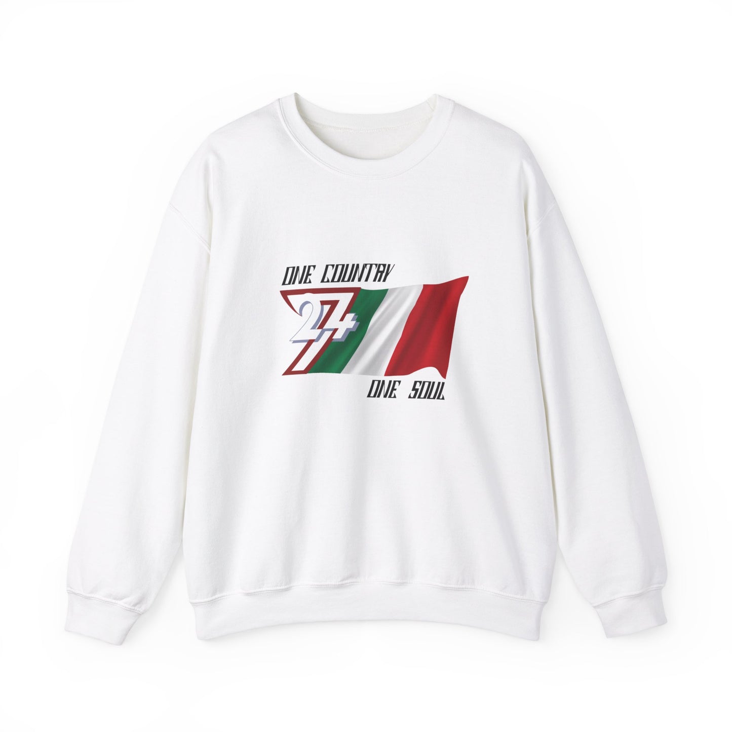 Unique Design Italy Flag sweatshirt white