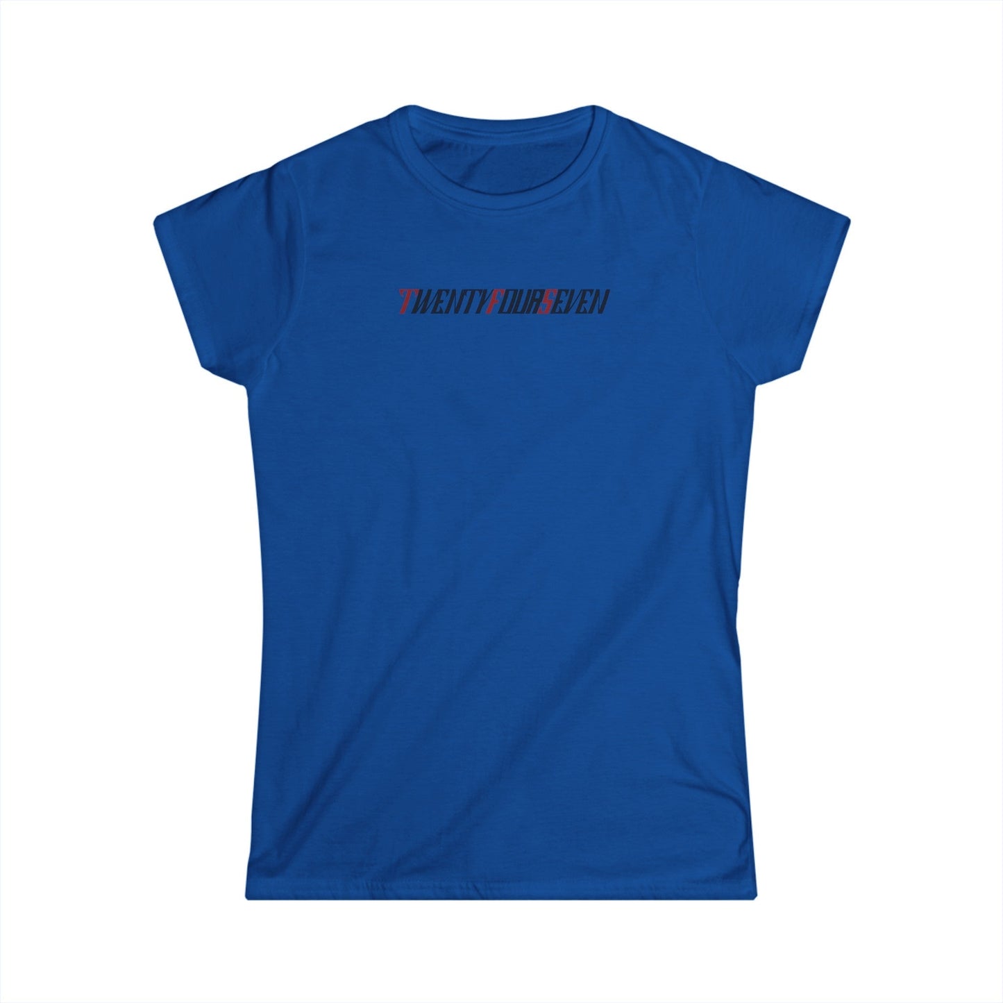 Unique Design Twentyfourseven text t-shirt for women royal