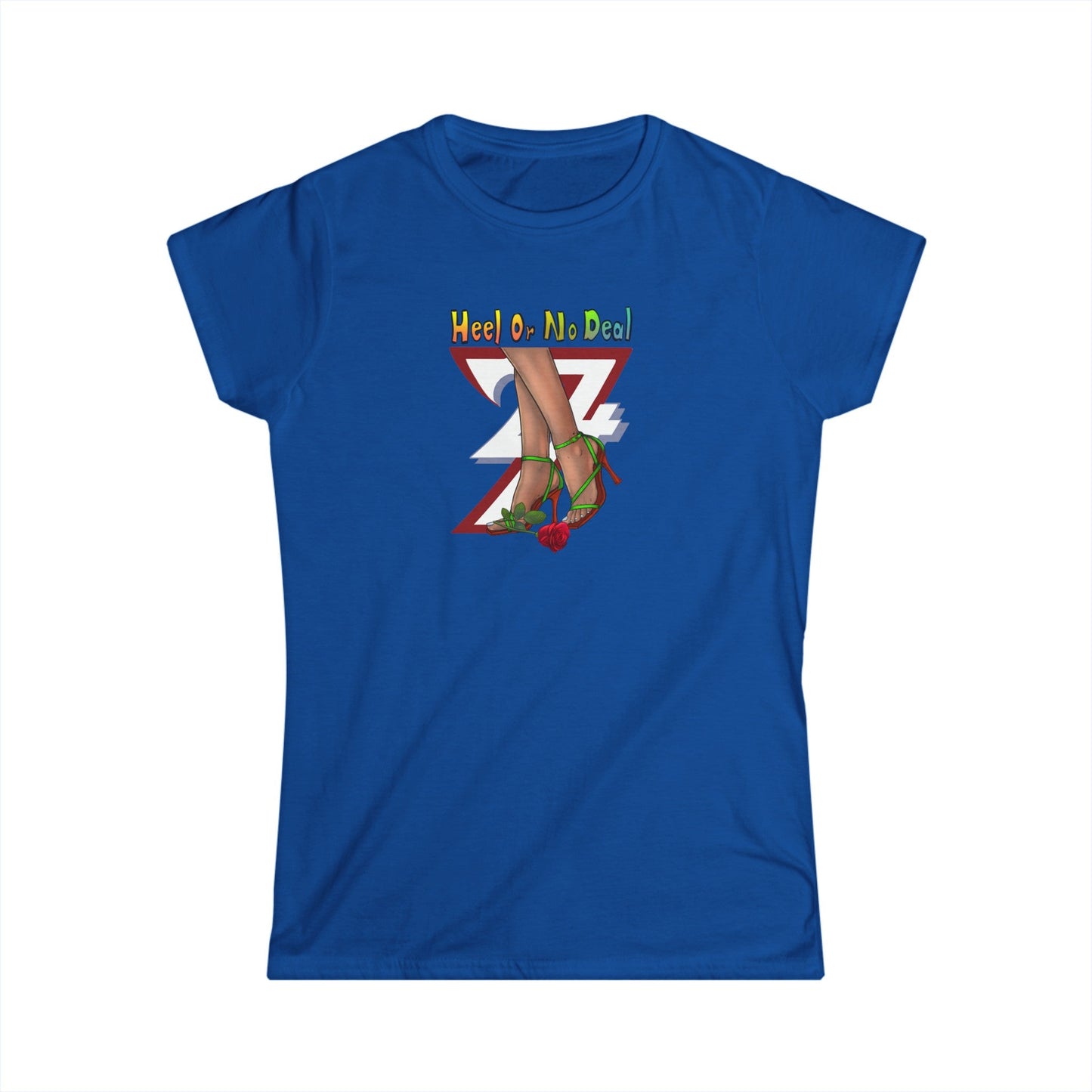 Unique Design "Heel Or No Deal" women t-shirt royal