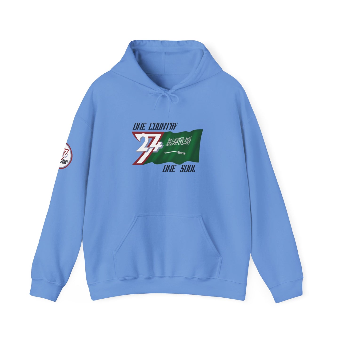 Unique Design 24/7 Saudi Arabia Flag custom hoodie carolina blue