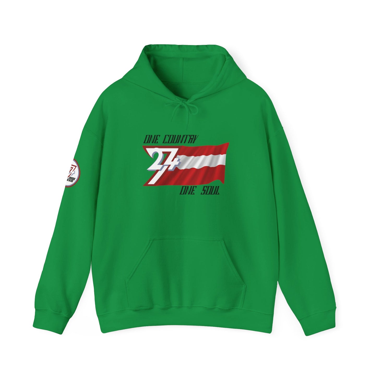 Unique Design 24/7 Austria Flag Printed Unisex custom Hoodie irish green