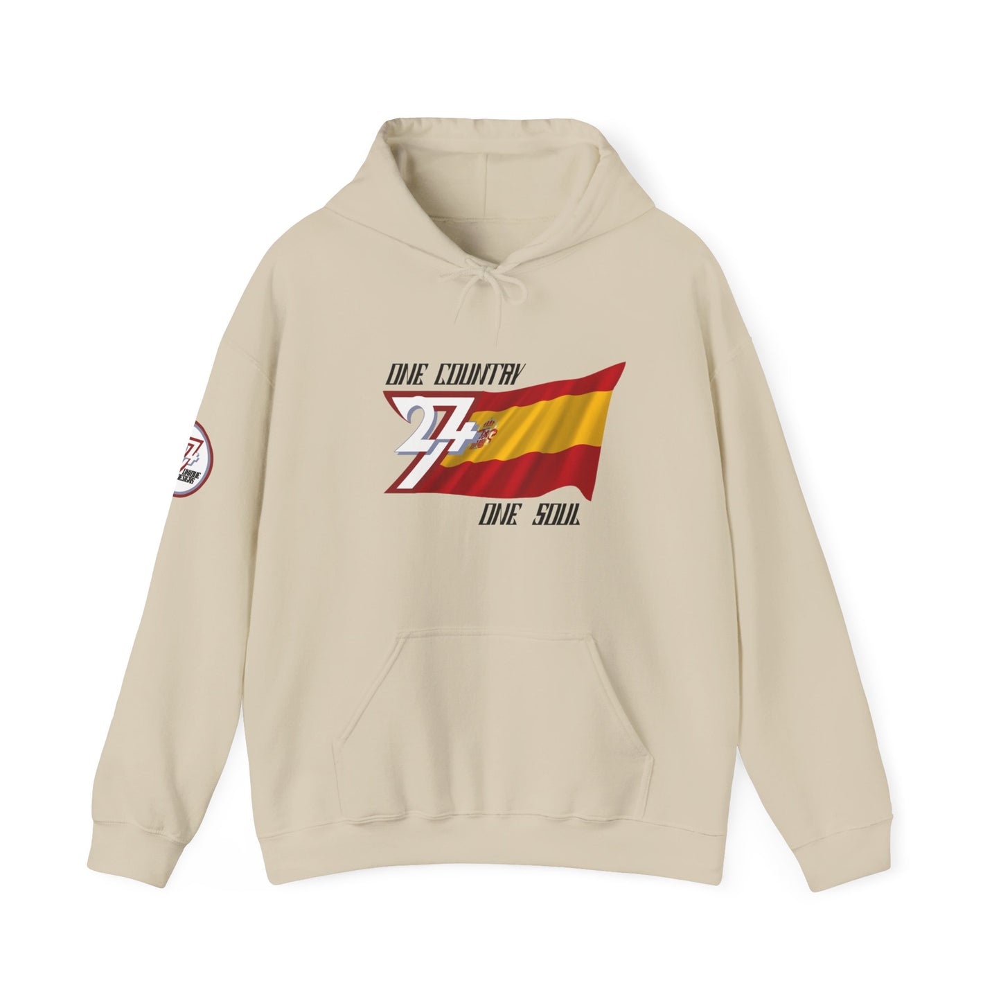 Unique Design Spain Flag custom hoodie sand