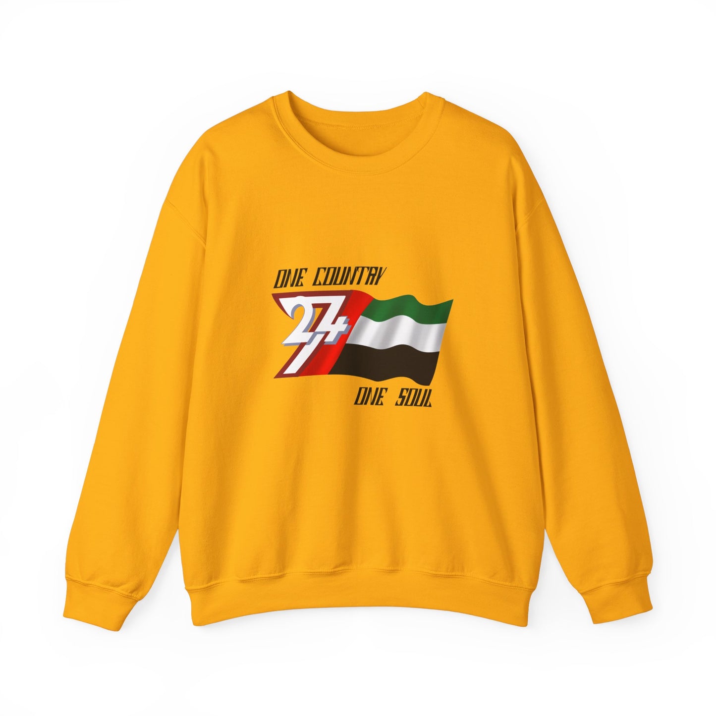 Unique Design Arab Emirates flag sweatshirt gold