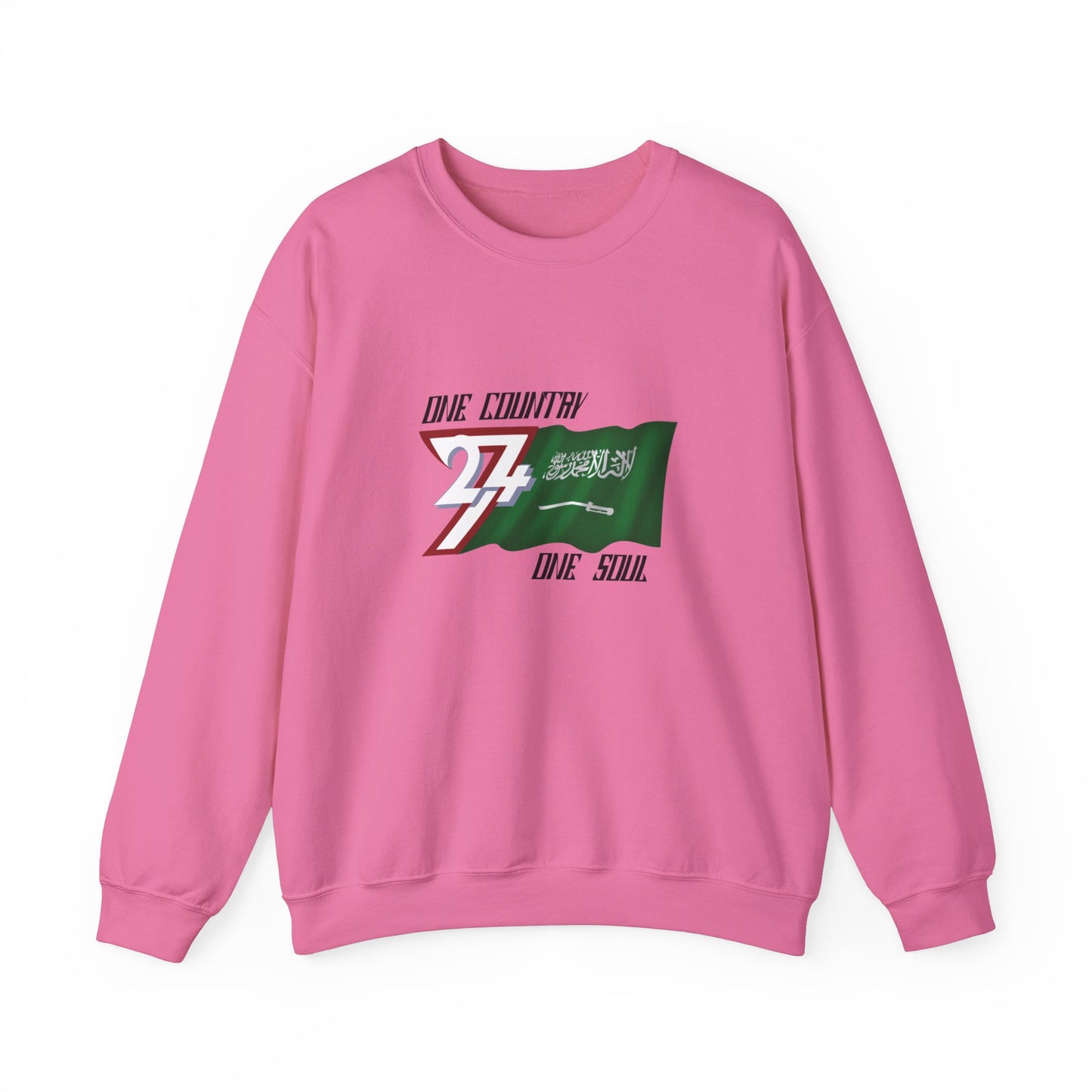 Unique Design 24/7 Saudi Arabia Flag sweatshirt heliconia