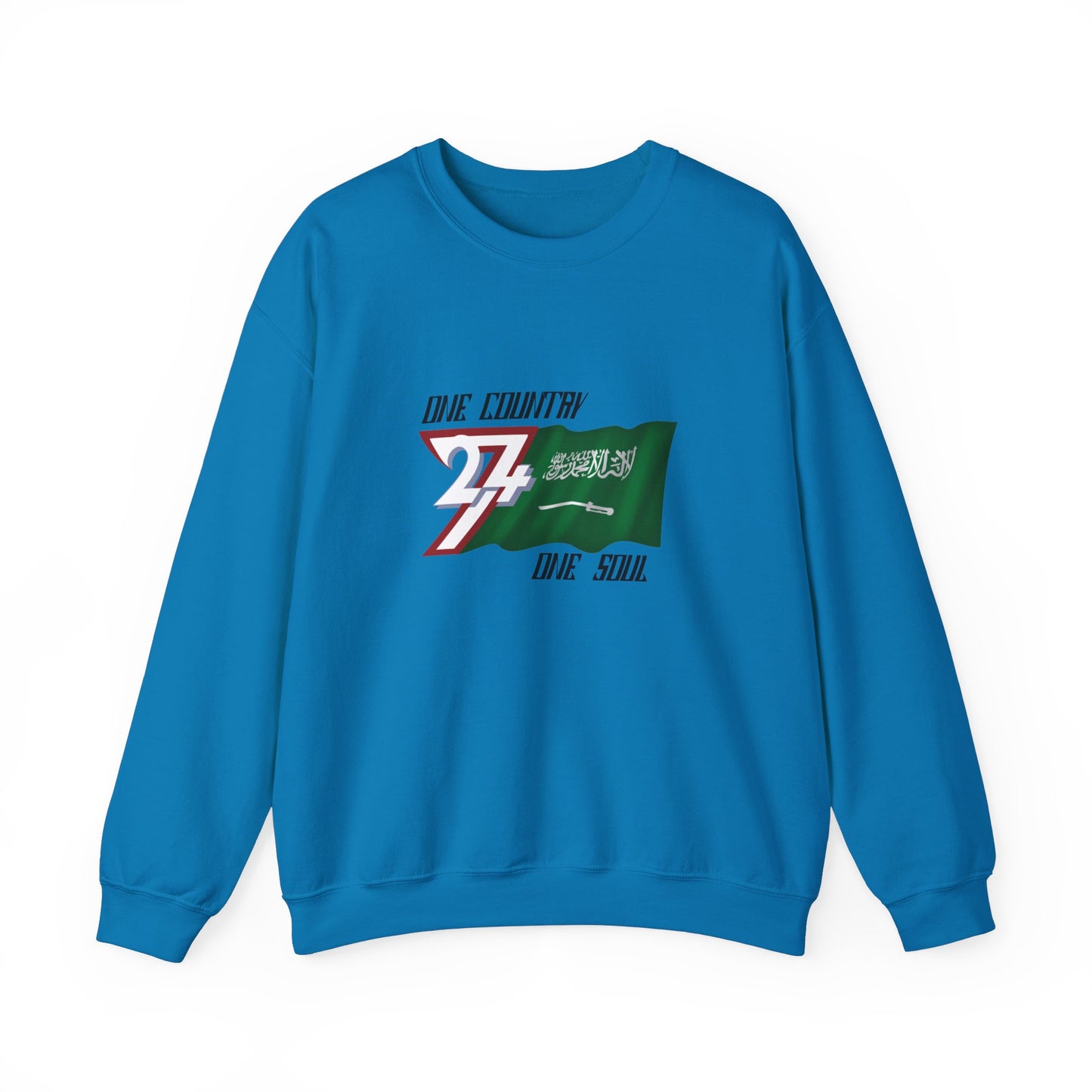 Unique Design 24/7 Saudi Arabia Flag sweatshirt saphire