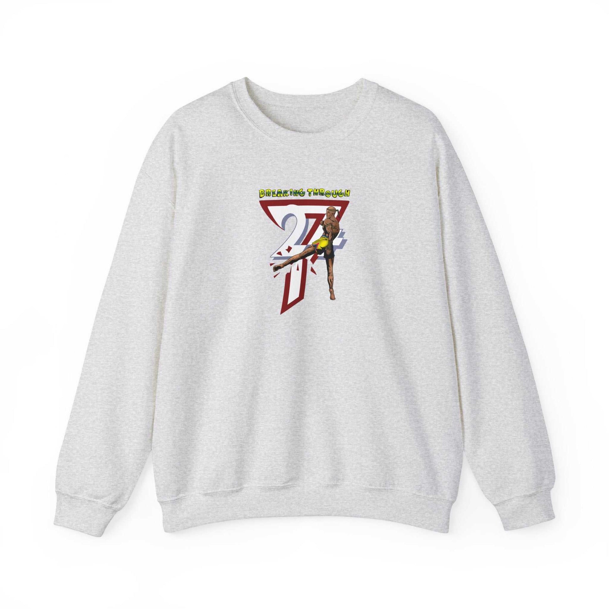 Unique Design Muay Thai Heavy Blend™ Crewneck Sweatshirt ash