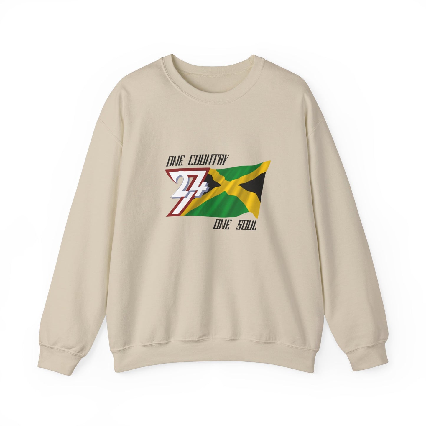 Unique Design Jamaica Flag sweatshirt sand