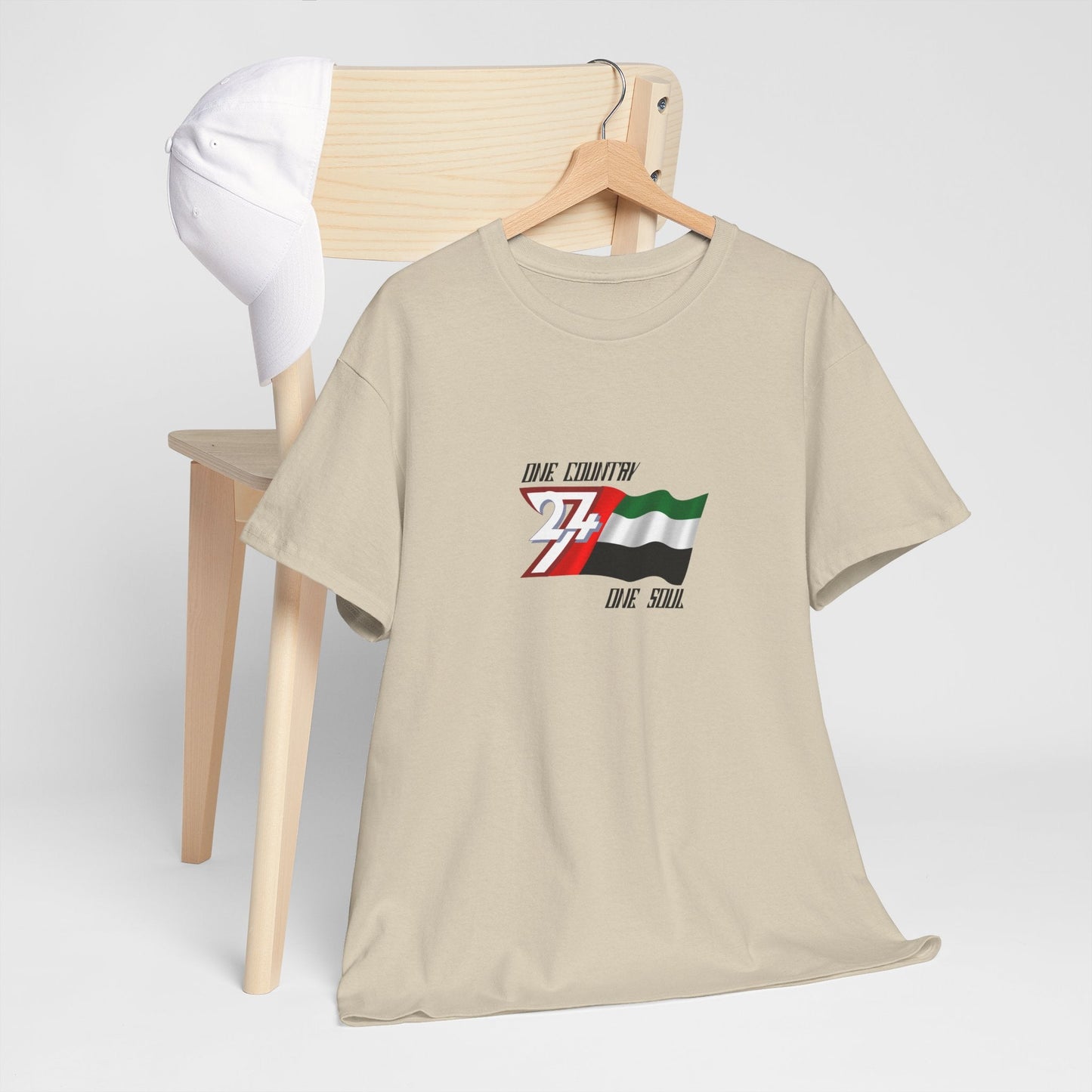 Unique Design United Arab Emirates Flag Printed custom T-shirt sand