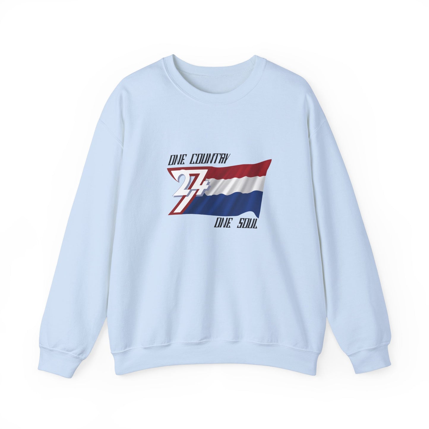 Unique Design Netherlands Flag sweatshirt light blue