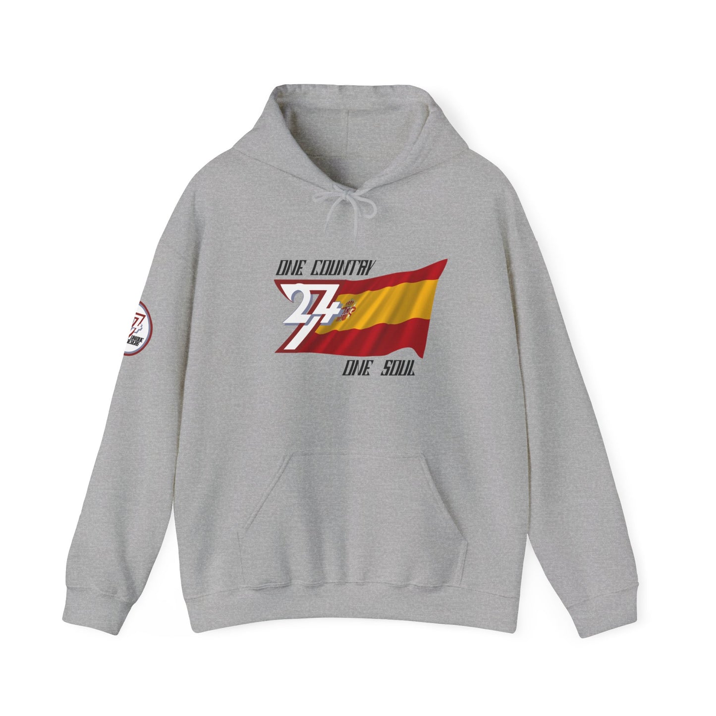 Unique Design Spain Flag custom hoodie sport grey