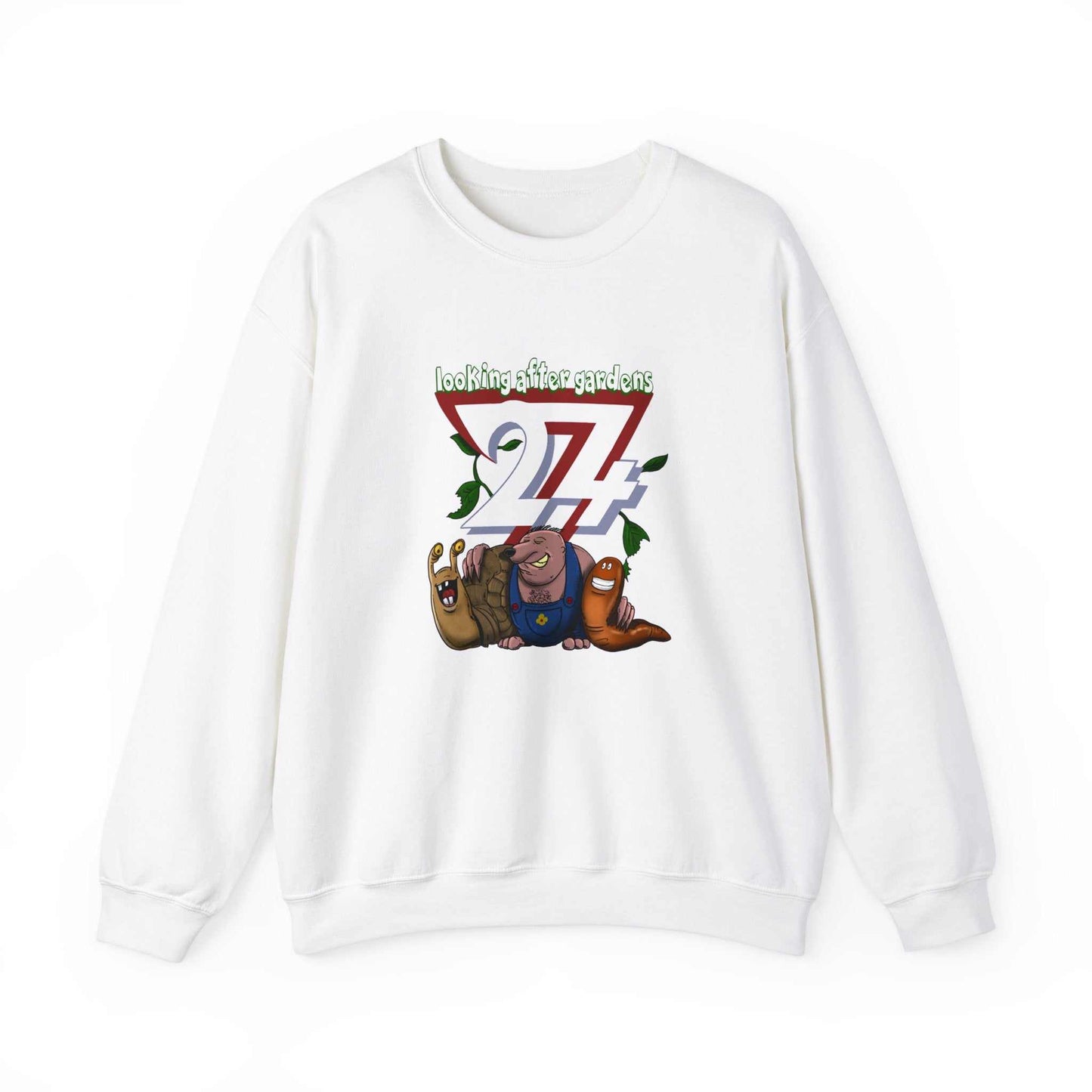 Unique Design Gardening Squad Heavy Blend™ Crewneck Sweatshirt white