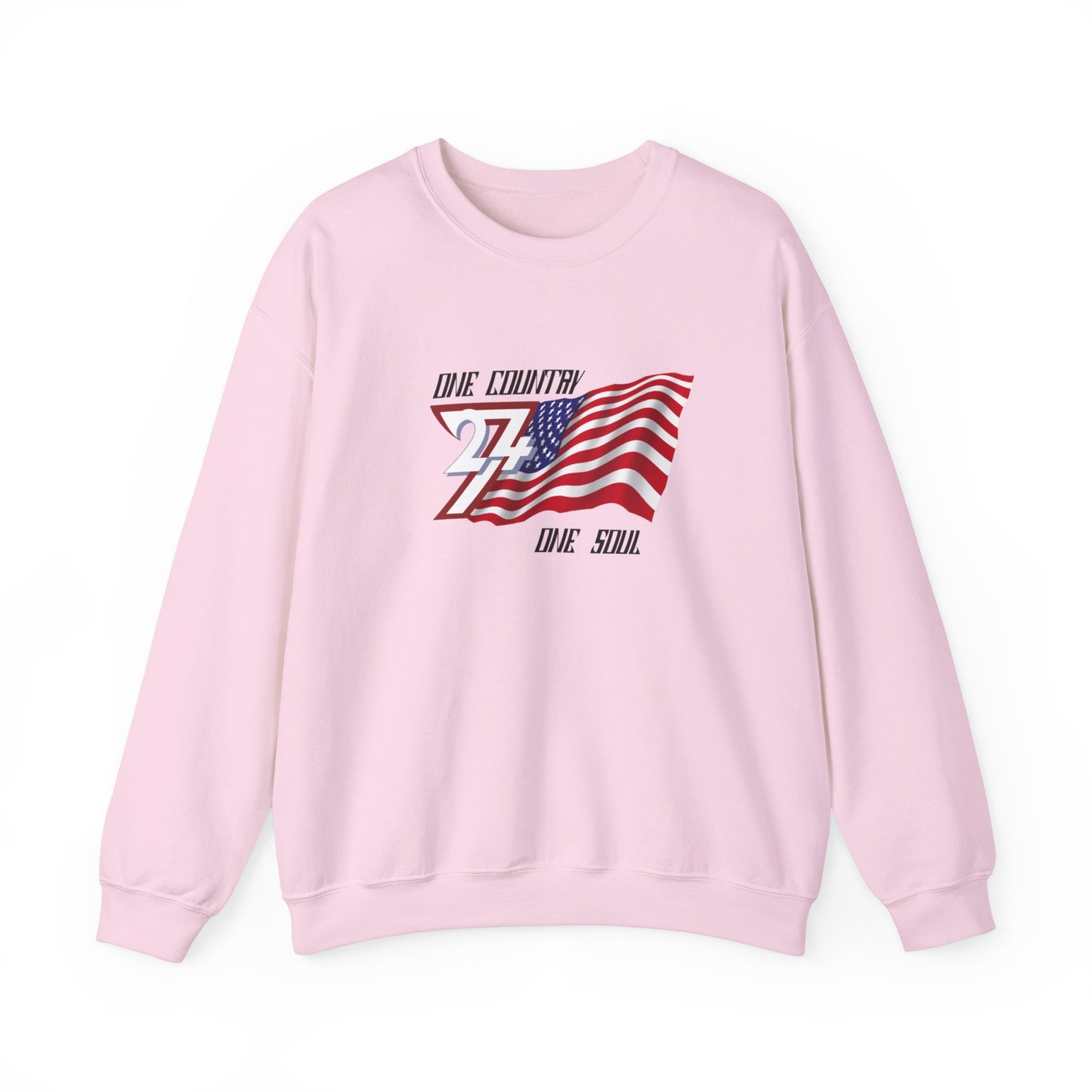 Unique Design USA Flag sweatshirt light pink