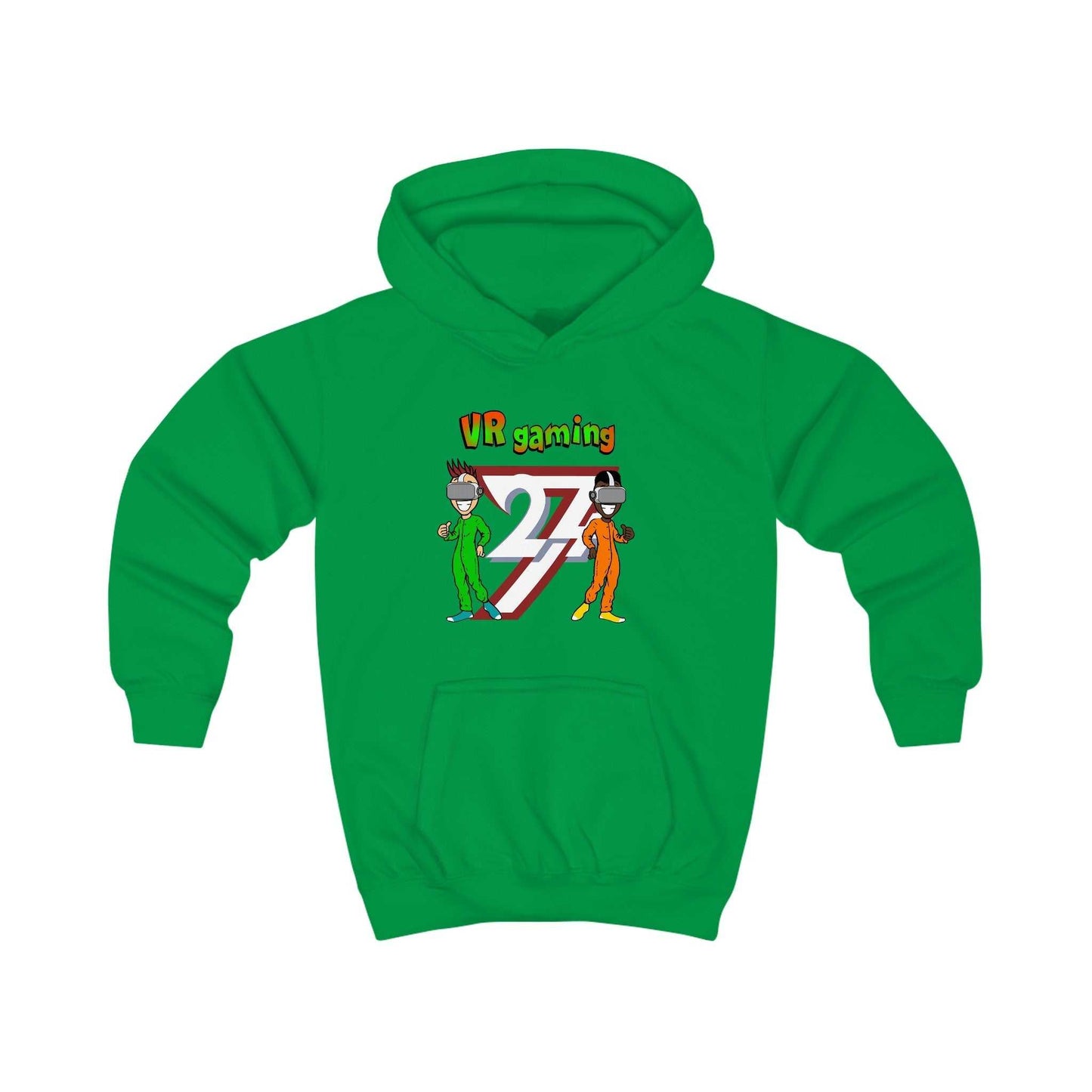 Unique Design Kids Hoodie VR Gaming kelly green