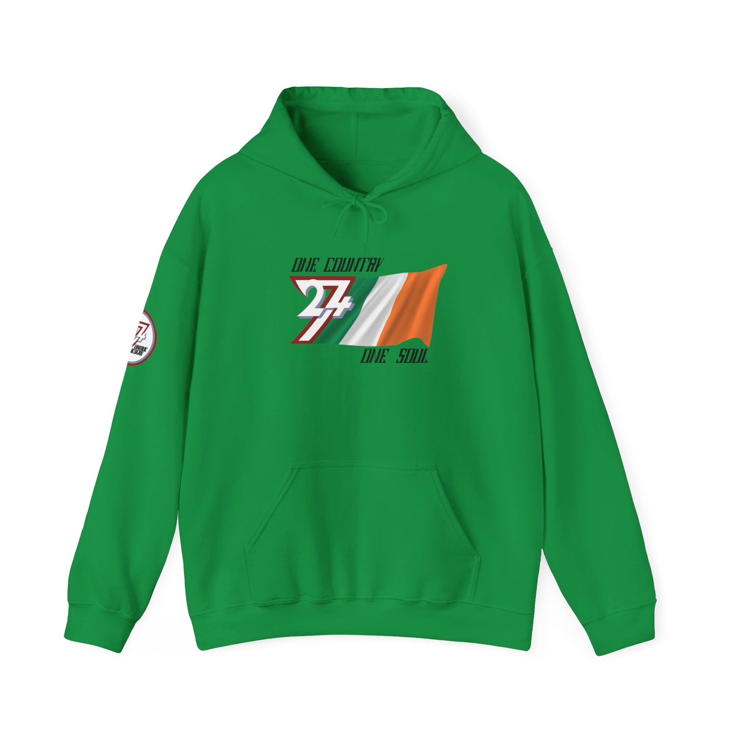 Unique Design 24/7 Ireland Flag Printed Unisex custom Hoodie irish green