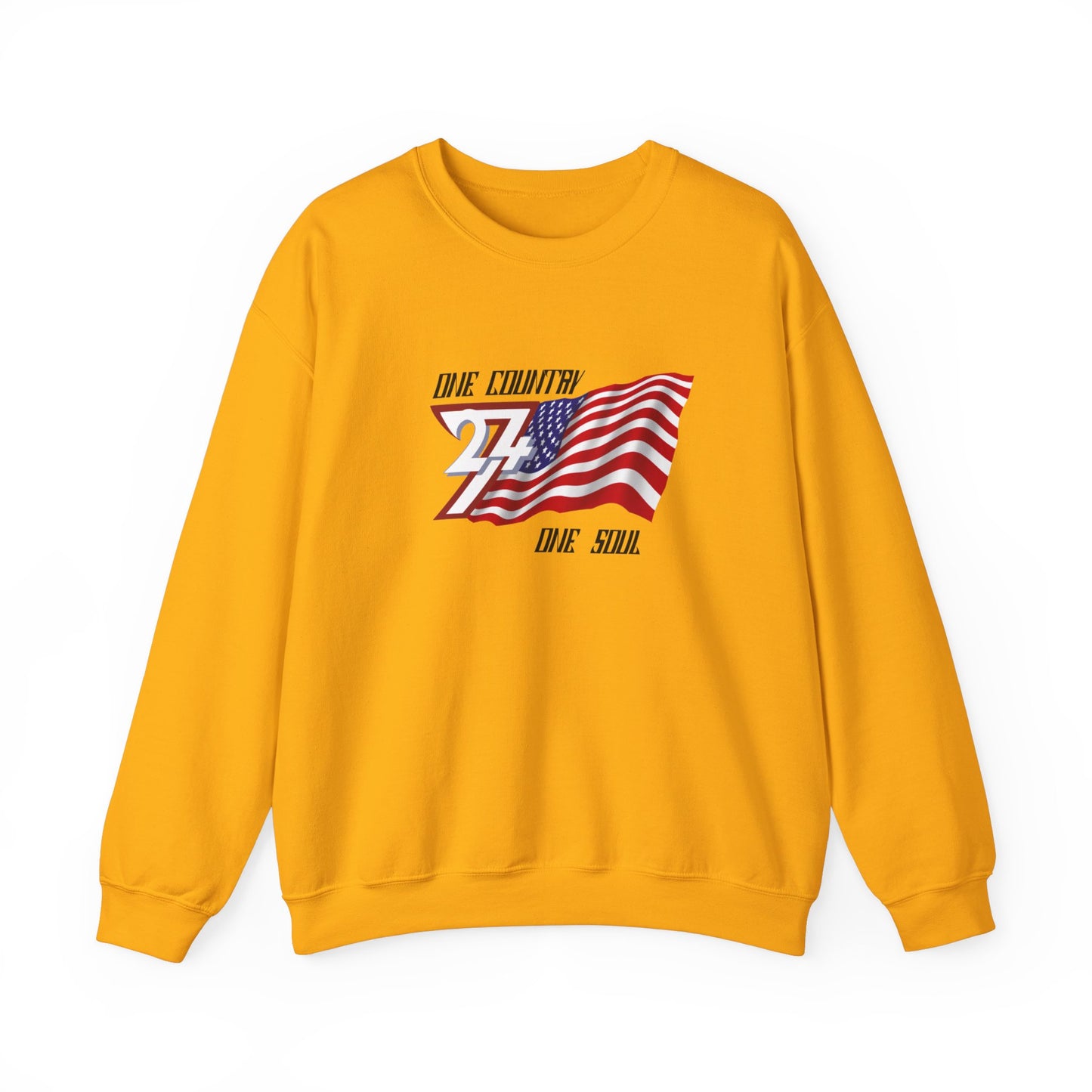 Unique Design USA Flag sweatshirt gold