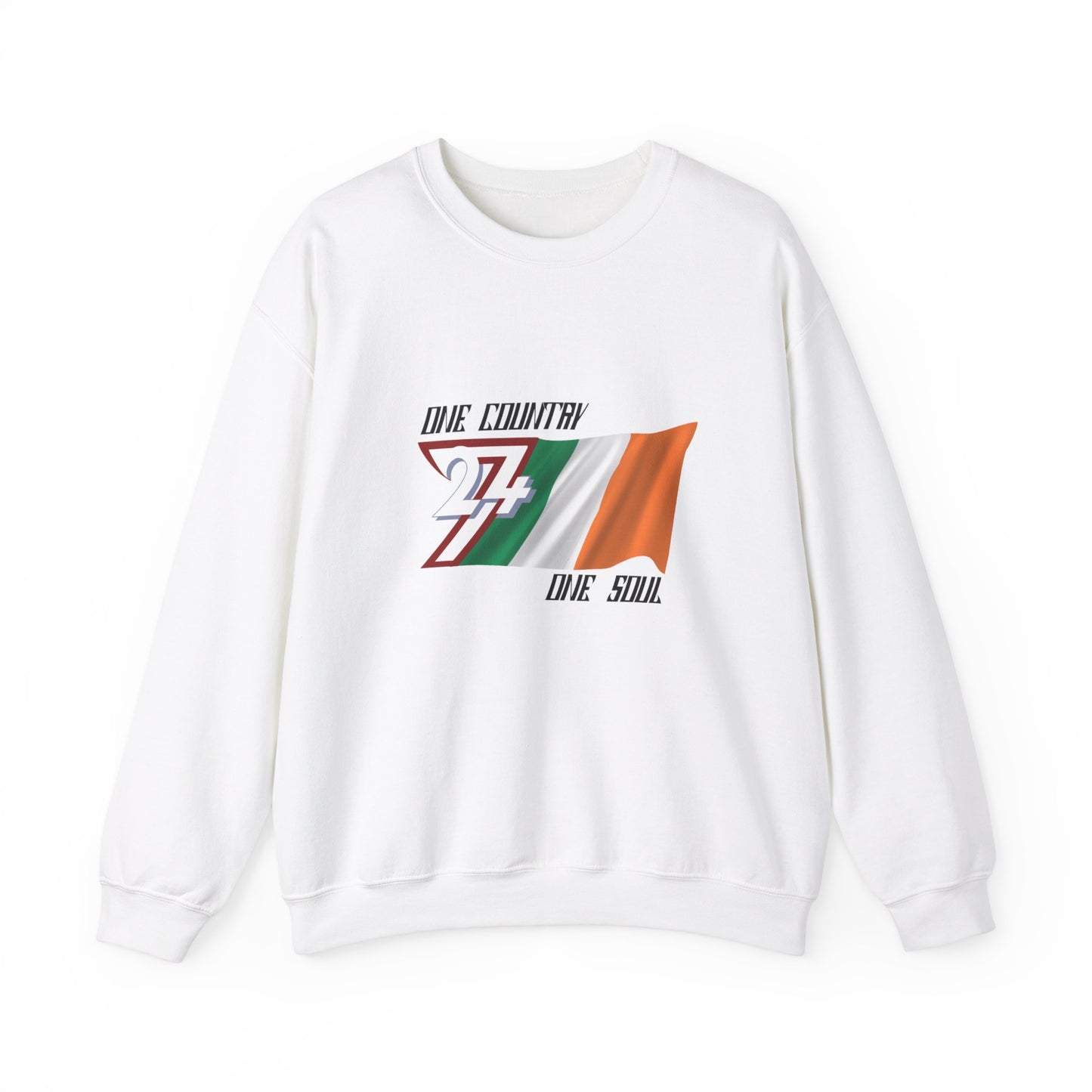 Unique Design Ireland Flag sweatshirt white