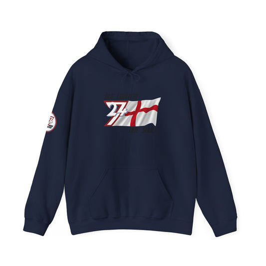 Unique Design 24/7 England Flag Printed Unisex custom Hoodie navy