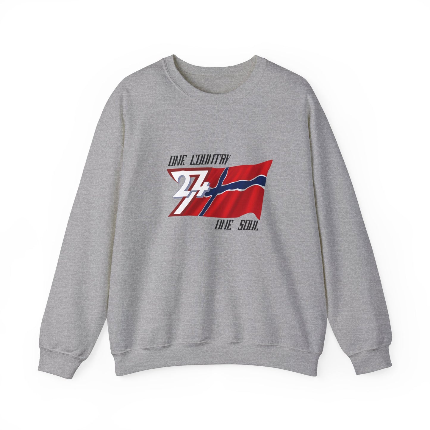 Unique Design Norway Flag sweatshirt sport grey