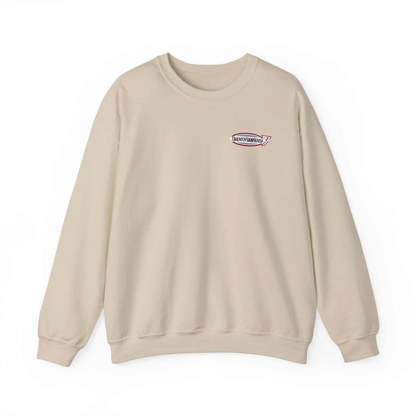 Unique Design TwentyFourSeven LOGO Heavy Blend™ Crewneck Sweatshirt sand